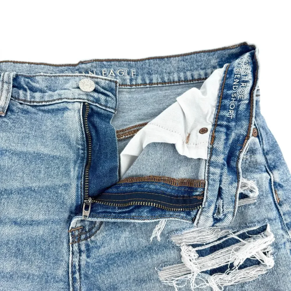 American Eagle Outfitters Distressed Light Blue Denim Cutoff Shorts